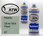 Preview: Mazda, Silver Mist Pearl, 6T: 400ml Sprühdose + 400ml Klarlack - Set, von ATW Autoteile West.